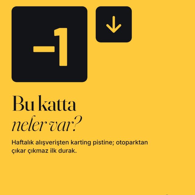 Kat Kat Airport serimize eksi 1. kattan başlıyoruz. Haftalık alışveriş için Migros ve Avec, spor için MACFit, eğlence iç